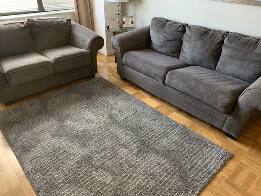 Sofas and rug after clean - smells super fresh and clean