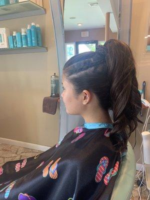 prom ponytail