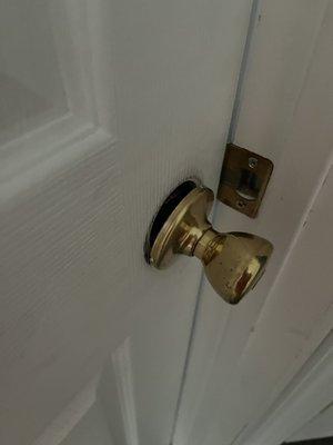 Broken bedroom door handle