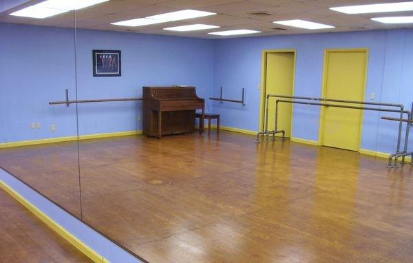 Studio B- “floating dance floor” which allows dancers to train without injury to their joints and muscles!