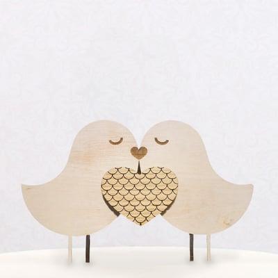 Love Birds Wedding Cake Topper