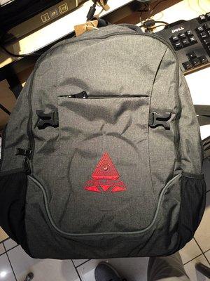 Logo on backpack