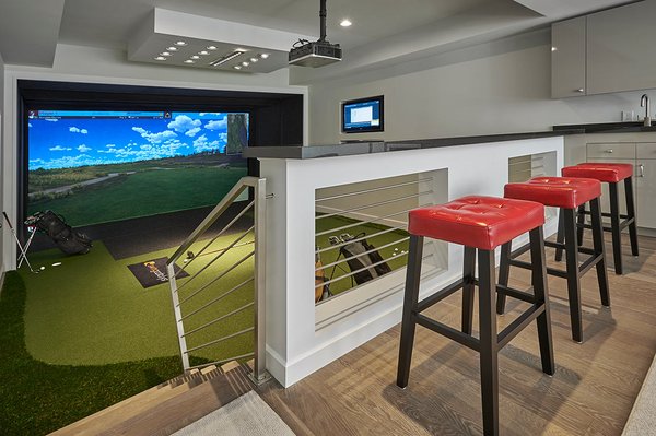 Golf simulator room