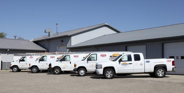 Our knowledgeable staff and fleet of trucks can help you with all of your heating, cooling and hearth needs.