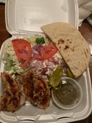 Open Chicken Souvlaki