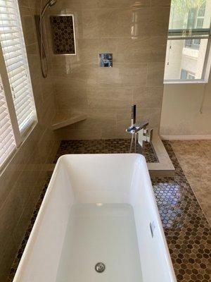 Complete bathroom remodeling.