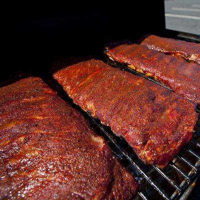 BBQ Ribs seasoned with "California Style Rub"