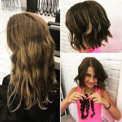 This little lady is rocking #ShortHairDontCare for the summer! By Salon Eva Michelle's co-founder Michelle Lee.