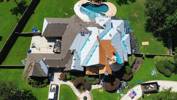 Proper GAF roofing system.