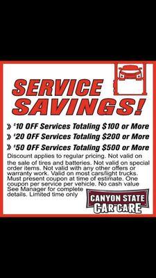 Service Savings