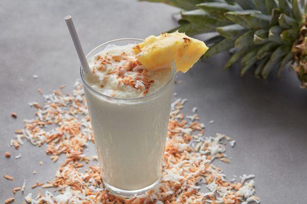 Pina Colada Smoothie with Toasted Coconut