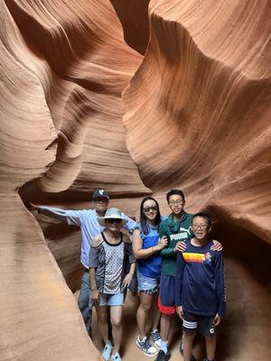 Family antelope canyon