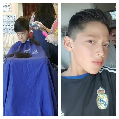 Great haircut, my son loves it.. Everyone there is great.. We have been going here for years..