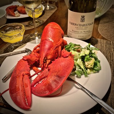 CHICKEN: Lobstah from Market Basket & 2014 Bonneau du Martray Corton-Charlemagne