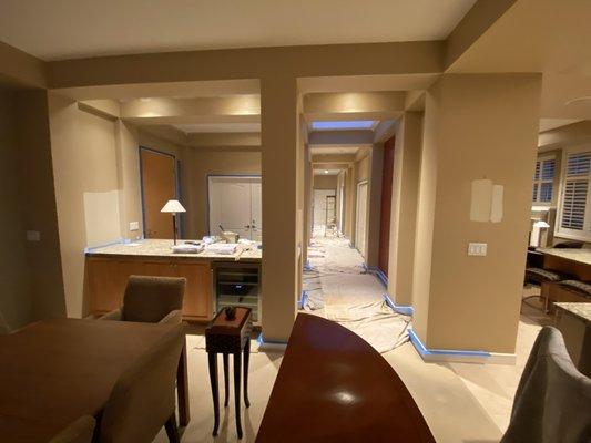 Interior walls and ceiling refreshing painting!