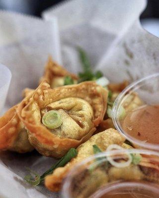 Tiva's Pork and Scallion Wontons and Dipping Sauces