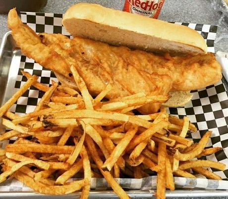 Hand battered fish sandwich! Fridays only.