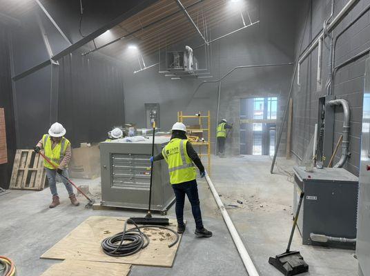 Post construction cleaning at new distillery