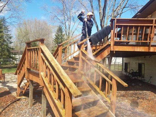 Deck Power wash