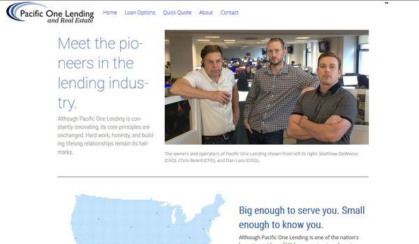 Website Made for Pacific One Lending Check out our portfolio: http://www.dakota-digital.com/portfolio