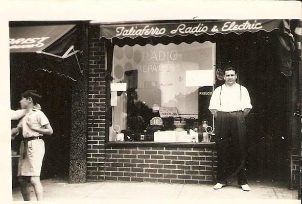 1934 store front with Anthony Taliaferro (original owner)