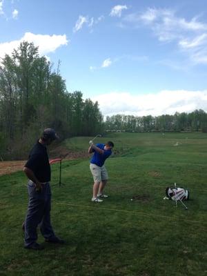 Damon Lucas, PGA working with Bryan Bowser at The Golf Institute LP