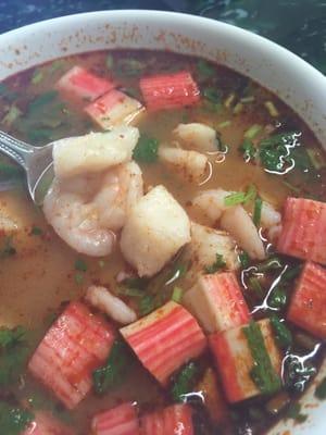 Spicy seafood soup