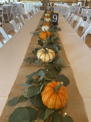 Pre dinner fall wedding