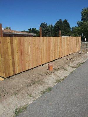 6 feet high cedar fence