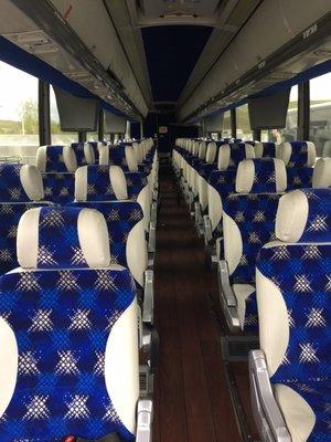 Motor coach that can accommodate up to 55 passengers