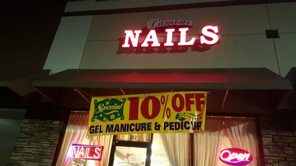 Looks like you get 10% off if you get a gel manicure and a pedicure