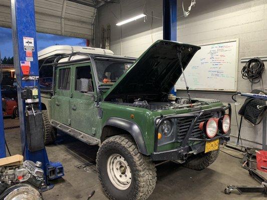 Custom LS3 swap on this defender!