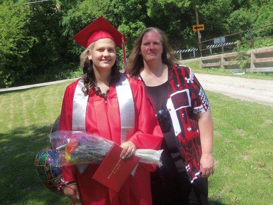 Owner (Myrissa) and her mother (Michelle) for H.S. graduation in 2014.