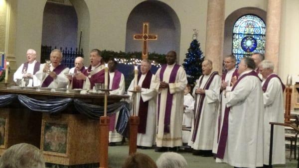 Archbishop Cupich, leading prayer in honor of the Feast of St. Francis Xavier