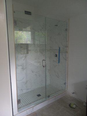 New glass showers