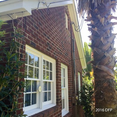 The grout is showing a lot better now.  Windows and soffits sparkling.