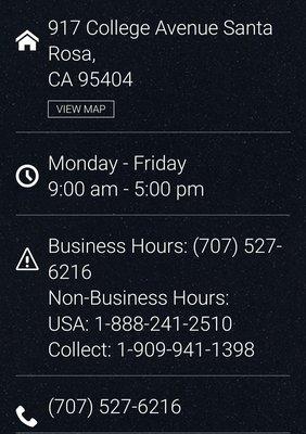 New location, Hours, Phone #