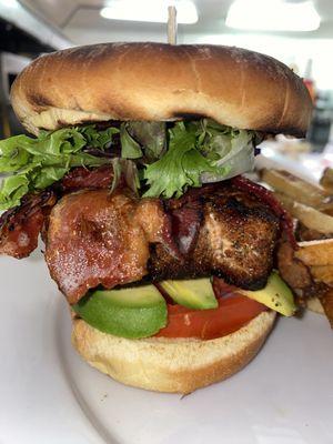 Blackened ahi burger