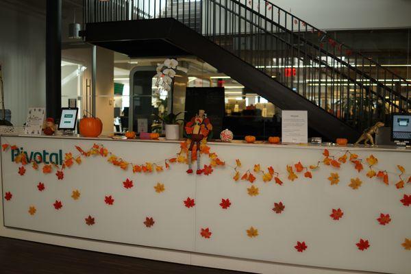 Fall decorations at Pivotal!