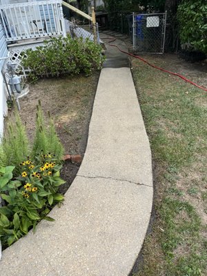 After pressure washing