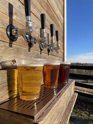 The Taps Trailer can serve up to 4 different beers at once!