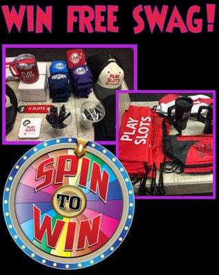 Spin to Win free swag every Sunday & Wednesday