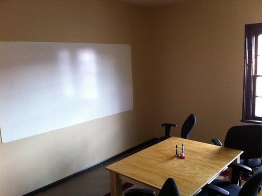 2 conference rooms with whiteboards.