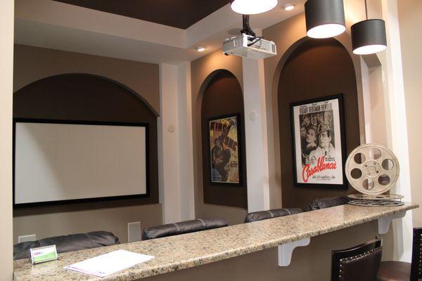 We have been installing home theaters since 1998 drop by our showroom and take a listen!