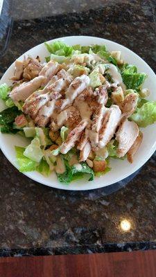 Delicious Grill Chicken Caesar Salad made fresh when you order.