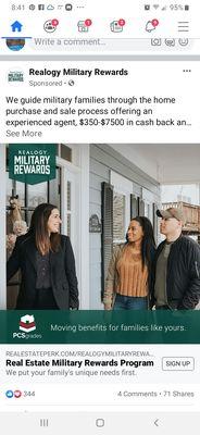 No Down payment for our Military family