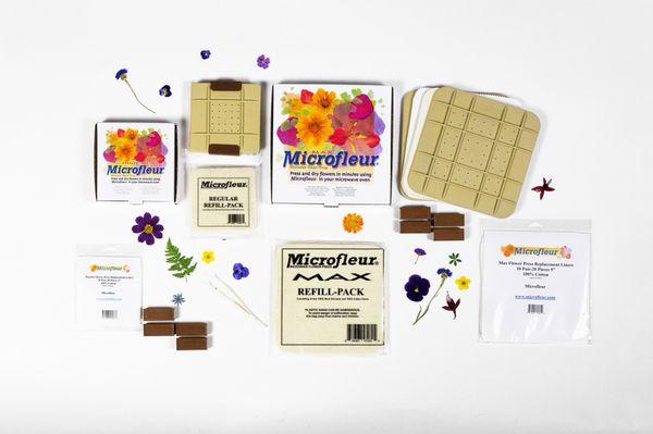 Microfleur flower press and supplies