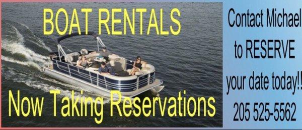 Reserve your boat rental now.