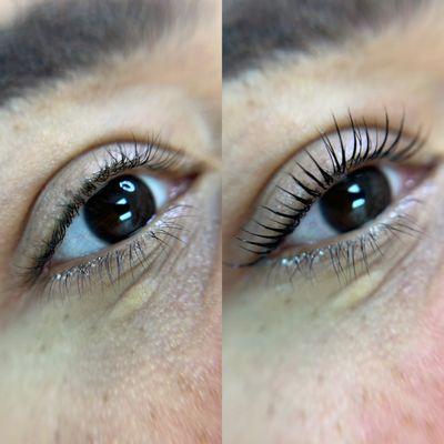 Lash lift and tint lasts 6-8 weeks