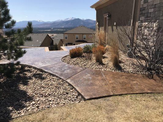 Custom Stamped Concrete Walkway